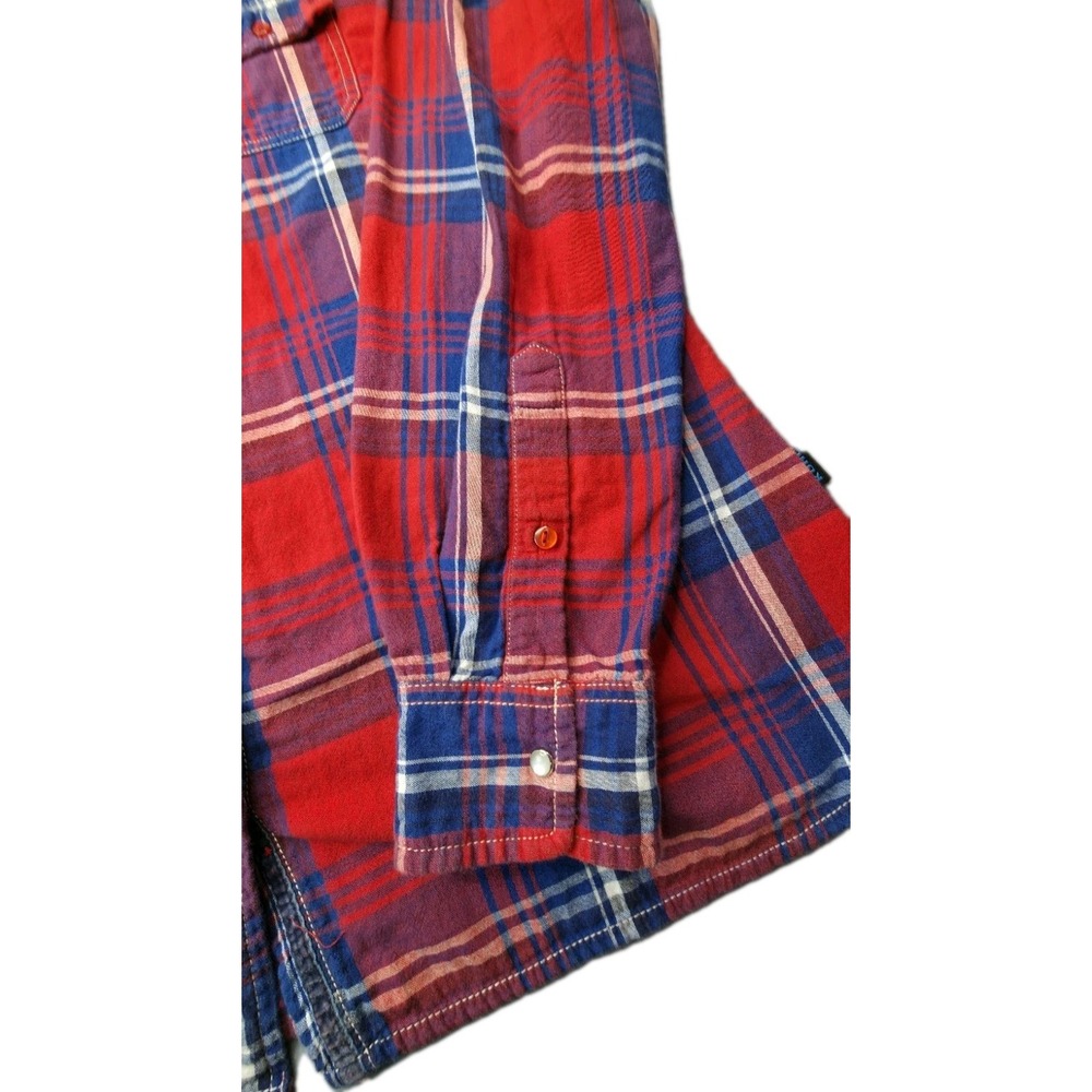 Kuhl Shirt Womens Large Red Blue Plaid Button Down Long Sleeve Cotton Outdoor - Picture 9 of 10